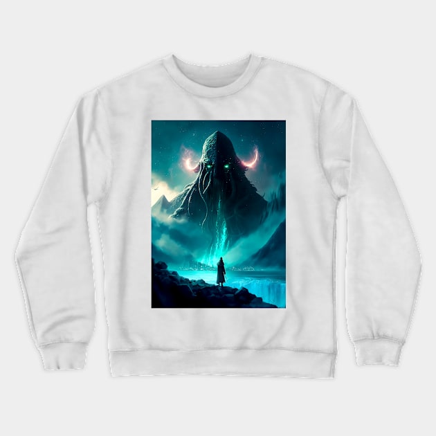 Chaotic Wonders: Cosmic Landscape Crewneck Sweatshirt by James Garcia